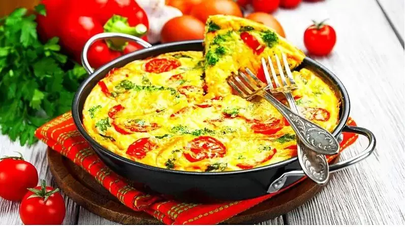 omelete com legumes na dieta