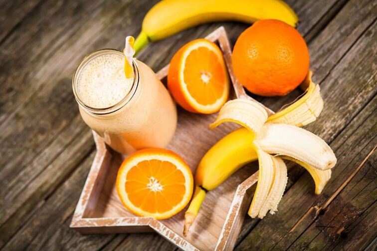 smoothie de banana e laranja para perder peso